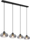 Globo Shaun - hanglamp - 4 lichtpunten - zwart - E27 - 15572-4H