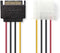 Nedis Interne Voedingskabel - Molex Male - 2x SATA 15-Pins Female - Verguld - 0.15 m - Rond - PVC - Multicolour - Envelop