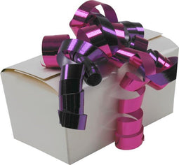 25 x Ballotin- Bonbondoosje- Karton- 375 gram- Wit- Glanzend Goud- Relatiegeschenk