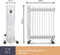 2500W olieradiator met 11 ribben, 3 warmtestanden, LCD-display, timer, instelbare thermostaat, handvat, wielen en kabelhouder, oververhittings- en kantelbeveiliging - mobiele, stille en energiezuinige bijverwarming voor grote kamers tot 30 m², wit