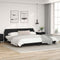 vidaXL - Bedframe - met - hoofdeinde - kunstleer - zwart - 200x200 - cm