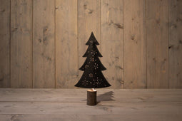 Anna's Collection - PAPIER BOOMPJE ZWART 31CM 10LED 2XAA