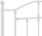 vidaXL - Bedframe - met - hoofdbord - metaal - wit - 100x190 - cm