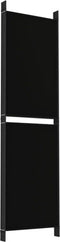 vidaXL - Kamerscherm - met - 5 - panelen - 250x180 - cm - stof - zwart