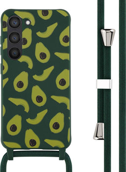 iMoshion Hoesje Geschikt voor Samsung Galaxy S23 Hoesje Met Koord - iMoshion Siliconen design hoesje met koord - Groen / Avocado Green