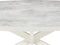 Stalux Ovale eettafel 'Mees' 180 x 100cm, kleur wit / beton