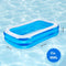 Eddy Toys Opblaas Zwembad - Opblaasbaar Kinderbad met Drainageplug en Reparatiepatch - 207 x 132 x 46 cm - Blauw
