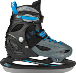 Nijdam Icing - IJshockeyschaatsen - Verstelbaar in 4 maten - Zwart/Grijs (1 paar)