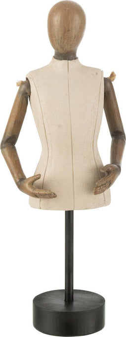 J-Line decoratie Buste - polyresin - beige/bruin - small
