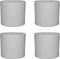 Mica Decorations Era Bloempot - 21x23 cm - Keramiek - Grijs - 4 Stuks
