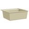Gootsteen met overloopgat graniet beige