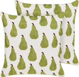 TRACHELIUM - Sierkussen set van 2 - Groen - 45 x 45 cm - Polyester