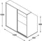 Zwarte Kledingkast - Schuine Wand - Schuifdeuren Kledingstang - 100x100x50 cm