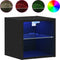 vidaXL - LED - TV - Kast - Zwart - Eiken - 30x28,5x30 - cm - Gelaagd - Hout