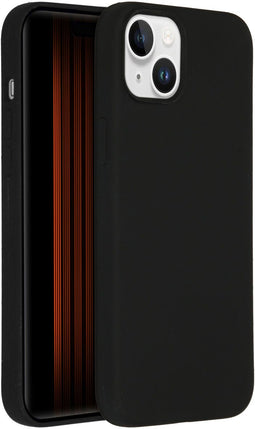 Accezz Liquid Silicone Backcover - iPhone 15 Plus - Schokabsorberend - Zwart
