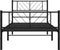 vidaXL - Bedframe - met - hoofd- - en - voeteneinde - metaal - zwart - 107x203 - cm