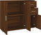vidaXL - Dressoir - 91x29,5x75 - cm - bewerkt - hout - bruin - eikenkleur