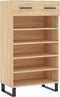 vidaXL - Schoenenkast - 60x35x105 - cm - bewerkt - hout - sonoma - eikenkleurig