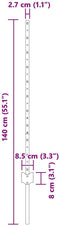 vidaXL - Hekpalen - 22 - stuks - U-vorm - 100 - cm - Gegalvaniseerd - Staal