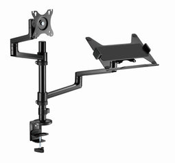 Gembird MA-DA-04 - Bureaustandaard met monitorarm en notebookstandaard - VESA 75x75 100x100 - Zwart
