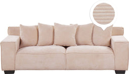 VISKAN - Driezitsbank - Beige - Corduroy