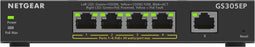 Netgear GS305EP - Smart Managed Plus Netwerkswitch - 5x 1Gbps PoE+ 63W