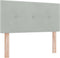 vidaXL - Hoofdbord - met - Knopen, - Geplooid, - Lichtgrijs, - 80 - cm, - Fluweel