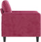 Fauteuil 60 cm fluweel wijnrood