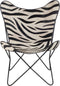 J-Line Lounge Stoel Leder/Metaal Zebra