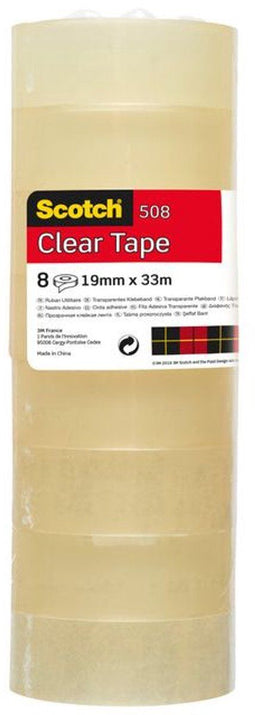 Scotch 508 - Plakband - Transparant met duurzame lijm - (160 stuks)