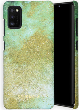 Selencia Hoesje Geschikt voor Samsung Galaxy A41 Hoesje - Selencia Maya Fashion Backcover - groen