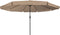 vidaXL - Tuinparasol - ø395x245 - cm - Taupe