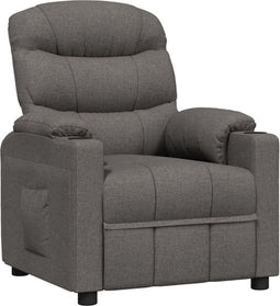 vidaXL Fauteuil verstelbaar stof donkergrijs