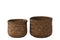 J-Line mand - bamboe - donkerbruin - 2 stuks