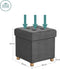 Songmics Kruk - Opvouwbare Kruk Met Opbergruimte - 38 x 40 x 38 cm - Grijs