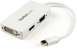 Startech.com MDP2VGDVHDW - A/V-reisadapter - 3-in-1 Mini DisplayPort naar VGA DVI HDMI - Wit