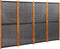vidaXL - Kamerscherm - met - 4 - panelen - 280x180 - cm - zwart