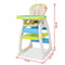 vidaXL - Kinderstoel - met - blad - 3-in-1 - verstelbaar - blauw - en - groen