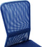 vidaXL - Kantoorstoel - 44x52x100 - cm - mesh - stof - blauw