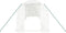 vidaXL - Tuinkas - met - stalen - frame - 20 - m² - 10x2x2 - m - wit