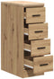 vidaXL - Garagekast - 30x51x85 - cm - massief - grenenhout - artisan - eikenkleurig
