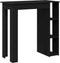 vidaXL - Bartafel - met - Plank - - - Zwart - Eiken, - 102x50x103,5 - cm, - Gemaakt - van - Samengesteld - Hout
