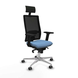 Bureaustoel met hoofdsteun Piqueras y Crespo 2D086G1 Hemelsblauw