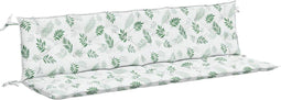 vidaXL - Tuinbankkussens - 2 - st - bladpatroon - 200x50x7 - cm - stof