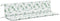 vidaXL - Tuinbankkussens - 2 - st - bladpatroon - 200x50x7 - cm - stof