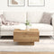 vidaXL - Salontafel - Artisan - Eiken - 55x55x31 - cm - Gelaagd - Hout
