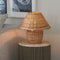Riviera Maison Tafellamp Bruin - Ames Nachtlamp Riet - Rattan - (ØxH) 40.5x40