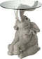 J-Line tafel Olifant - poly/glas - grijs