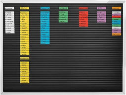 Magnetoplan Insteekplanner - 61 Stroken - 960 x 774 mm - Hard PVC Antraciet (1 stuk)