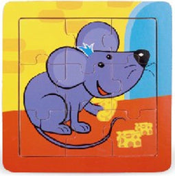 Mama Memo Legpuzzel Muis Hout 9 Stukken 15 X 15 Cm